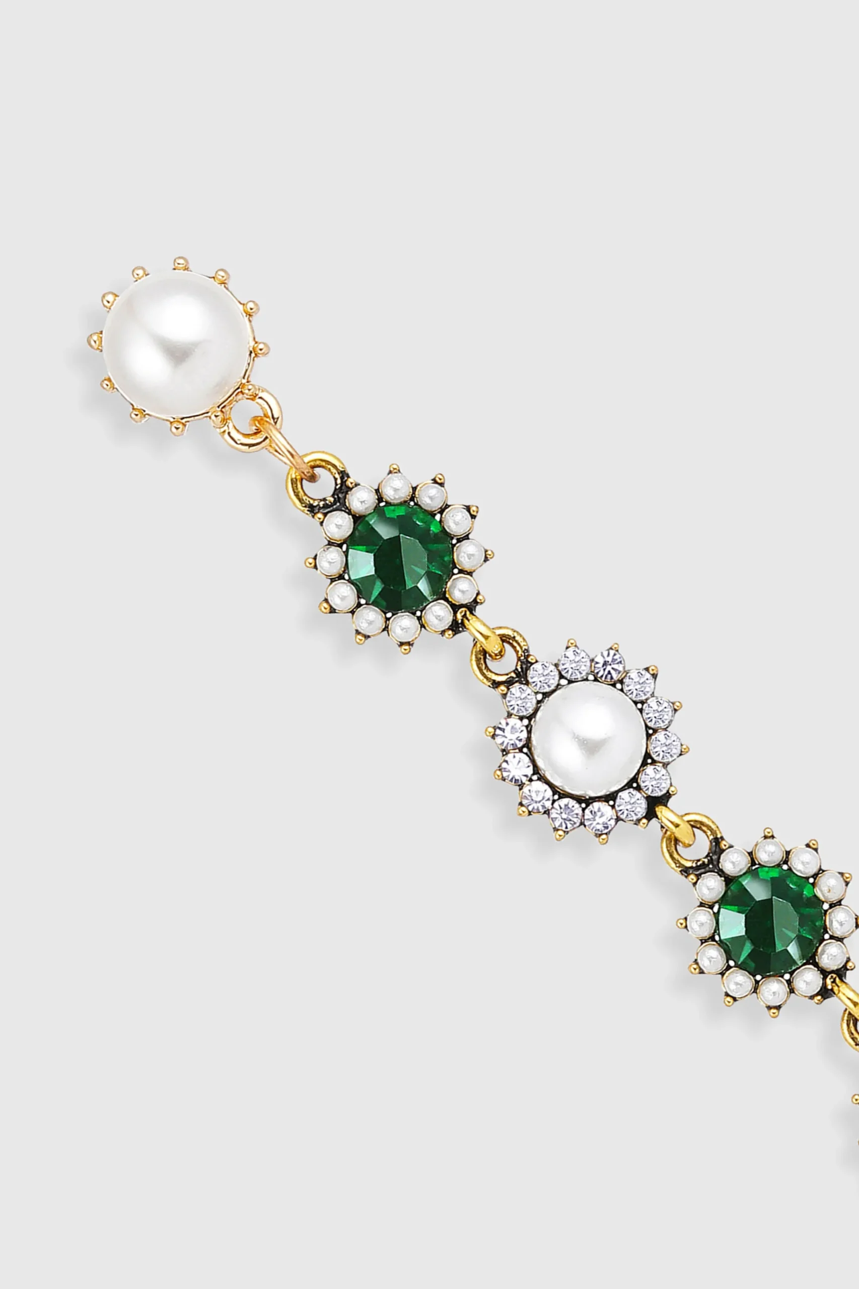 BABEYOND Earrings | Vintage<Vintage Two Tone Crystal Pearl Earrings