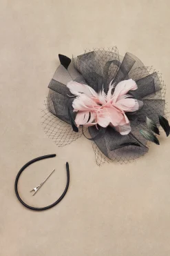 BABEYOND Fascinators | Vintage<Vintage Veil Feather Fascinator