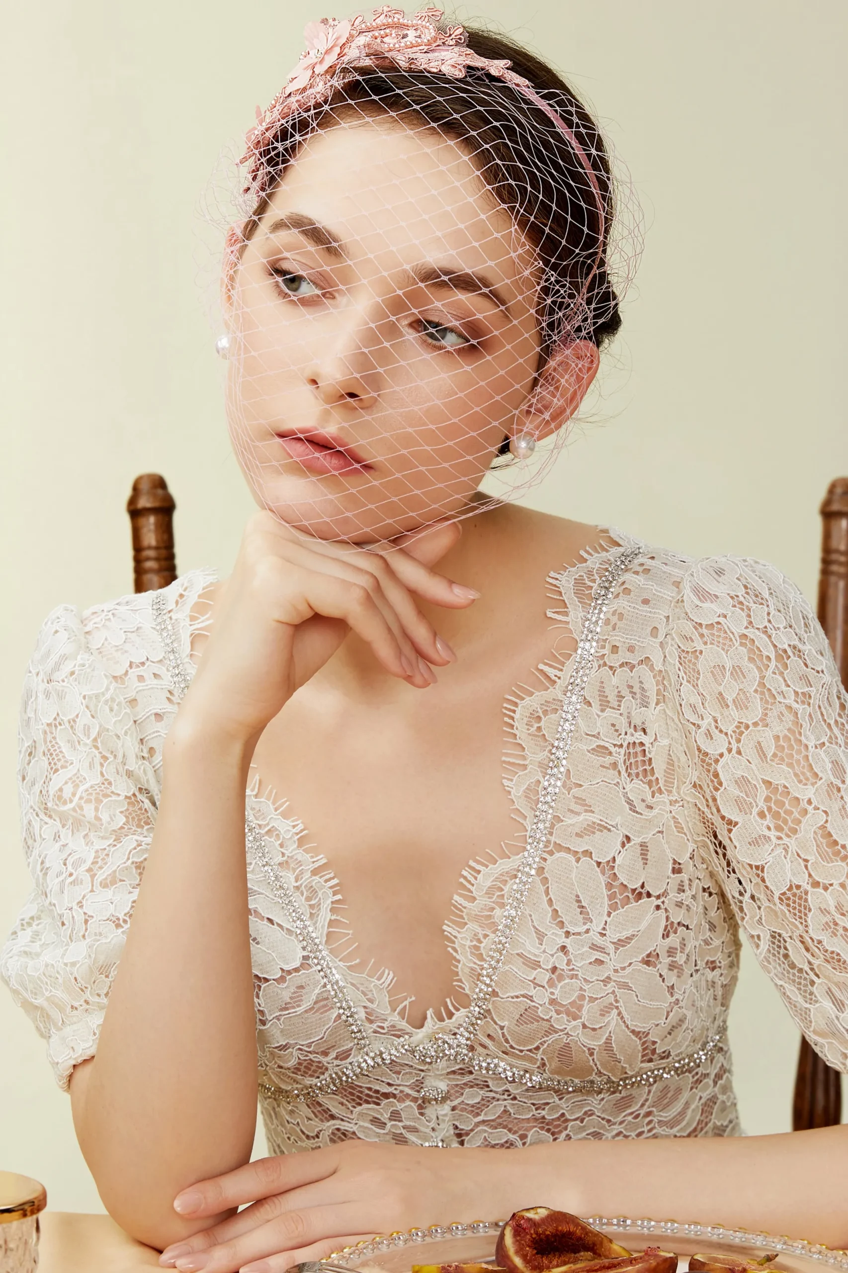 BABEYOND Fascinators<Vintage Veil Lace Cocktail Fascinator