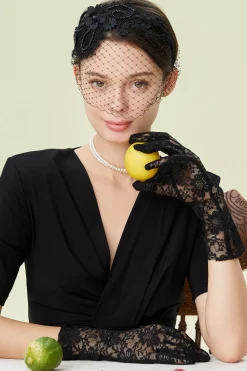 BABEYOND Fascinators<Vintage Veil Lace Cocktail Fascinator