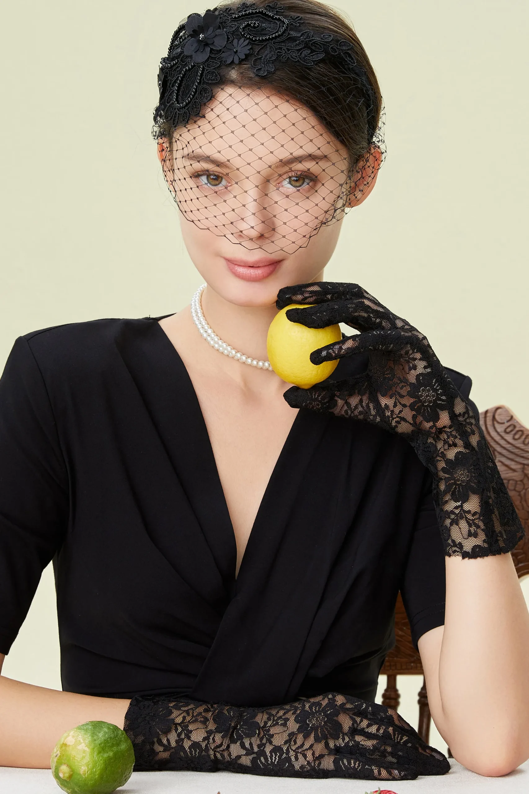 BABEYOND Fascinators<Vintage Veil Lace Cocktail Fascinator