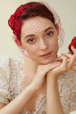 BABEYOND Fascinators<Vintage Veil Lace Cocktail Fascinator
