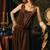 BABEYOND Velvet | Evening Dresses<Vintage Velvet Pleated Waist Belt Evening Gown