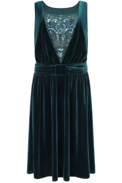 BABEYOND Velvet | Evening Dresses<Vintage Velvet Pleated Waist Belt Evening Gown