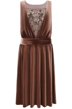 BABEYOND Velvet | Evening Dresses<Vintage Velvet Pleated Waist Belt Evening Gown