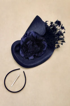BABEYOND Fascinators | Lady<Wide Brim Flat Floral Irregular Fascinator