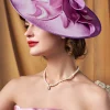 BABEYOND Fascinators<Wide Brim Floral Race Day Fascinator