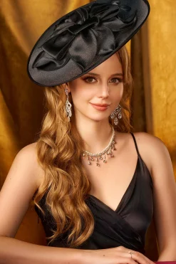 BABEYOND Fascinators<Wide Brim Floral Race Day Fascinator