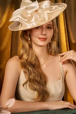 BABEYOND Fascinators<Wide Brim Floral Race Day Fascinator