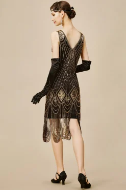 BABEYOND Plus Size<Zouzou Art Deco Flapper Plus Size Dress