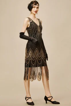 BABEYOND Plus Size<Zouzou Art Deco Flapper Plus Size Dress