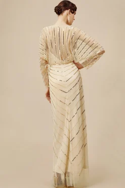 BABEYOND Plus Size<Zouzou Crystal-Encrusted Plus Size Evening Gown