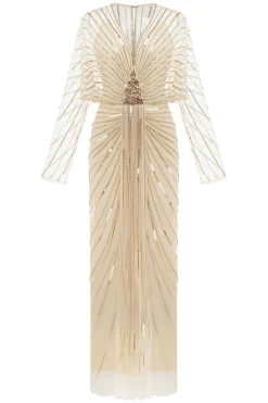 BABEYOND Plus Size<Zouzou Crystal-Encrusted Plus Size Evening Gown