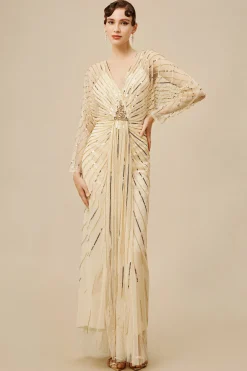 BABEYOND Plus Size<Zouzou Crystal-Encrusted Plus Size Evening Gown